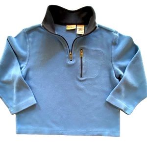L.L. Bean Kids 1/4 Zip Cozy Fleece Pullover Carolina Blue Excellent Condition 4